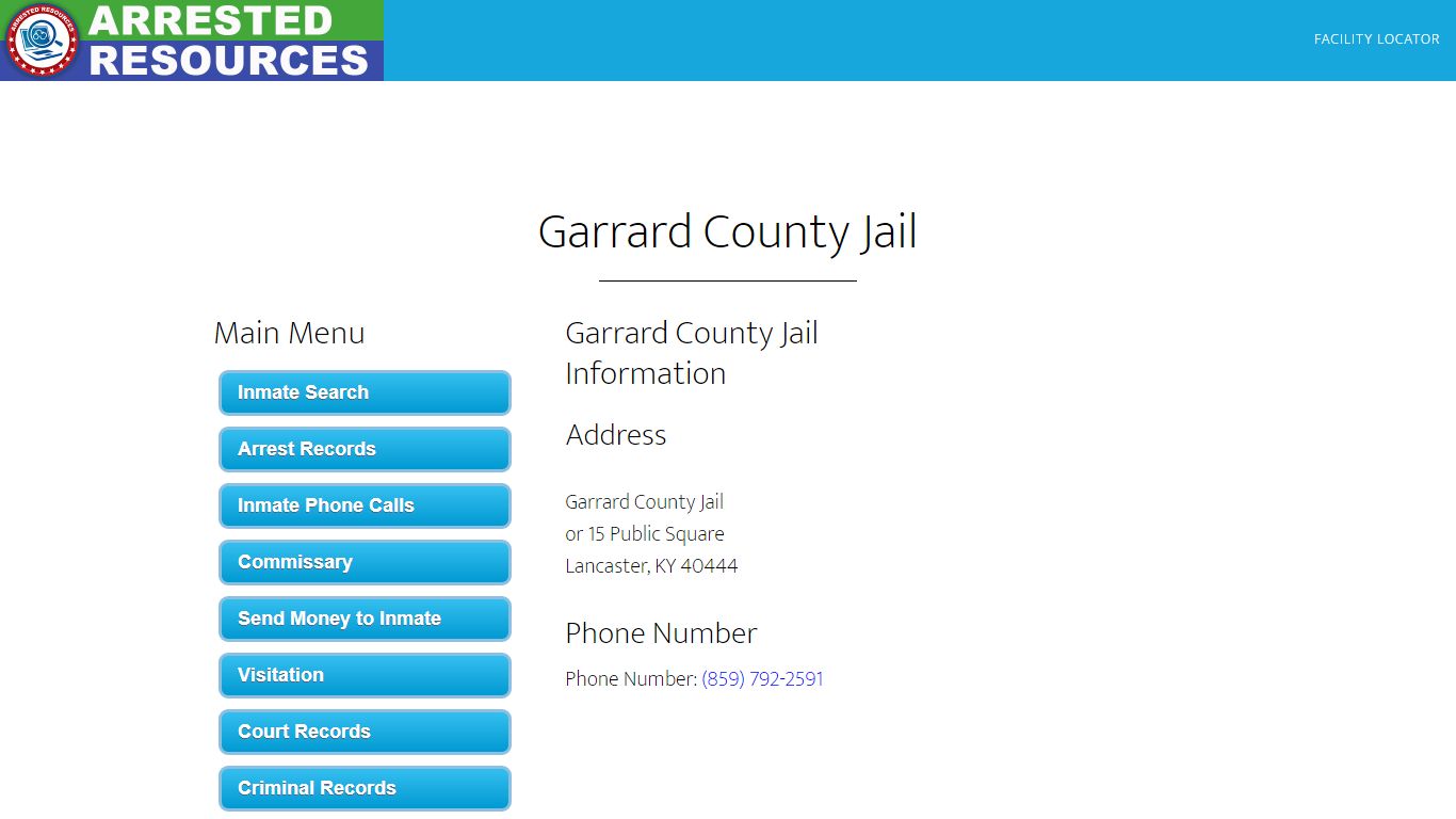 Garrard County Jail - Inmate Search - Lancaster, KY - Arrested Resources